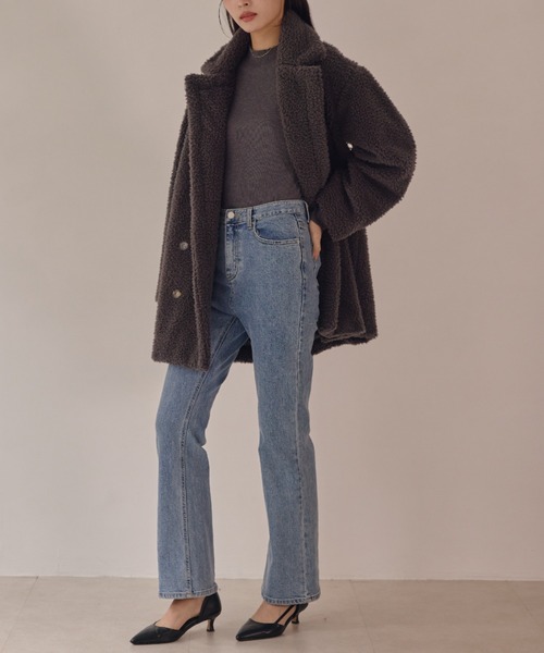 ACYM（アシーム） コート アウター テディボアミドルコート レディース