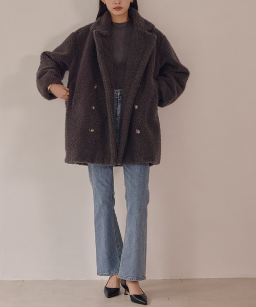 ACYM（アシーム） コート アウター テディボアミドルコート レディース
