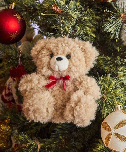 クリスマスファー付きぬいぐるみ studio CLIP（スタディオクリップ） キーホルダー アニマルファーキー