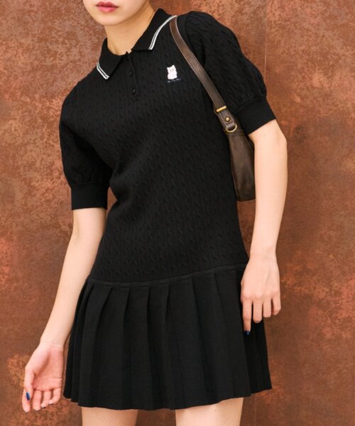 「OLIVE des OLIVE」 半袖ワンピース FREE オフホワイト レディース_画像9