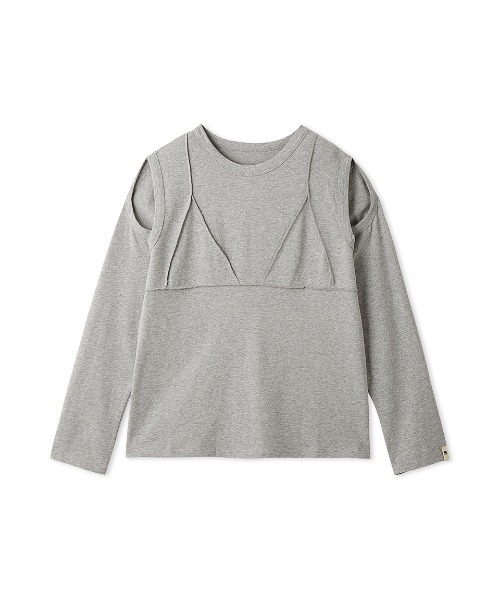 即完売品 新品未使用 null. ビスチェオープンショルダーロングTシャツ null.（ヌル） tシャツ ビスチェオープンショルダーロングTシャツ