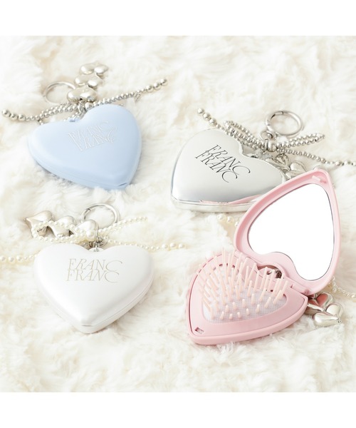 Francfranc（フランフラン） チャーム付き ミラー＆ブラシ ライト