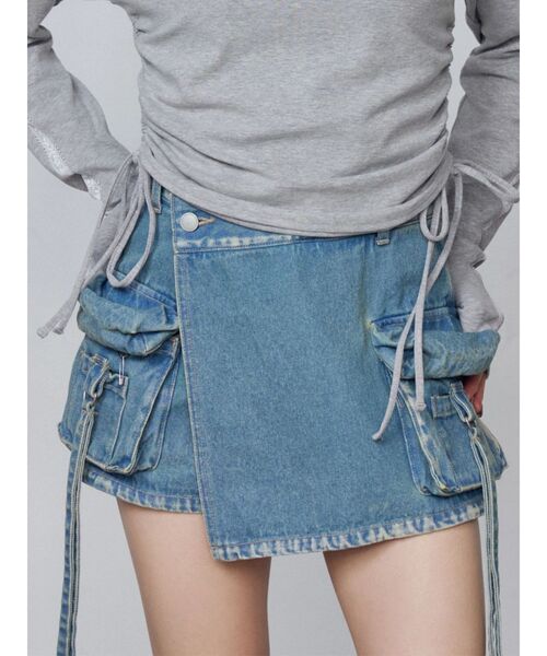 EMODA カーゴデニムショートパンツ EMODA（エモダ） パンツ カーゴラップショートパンツ レディース