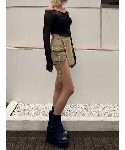 EMODA（エモダ） パンツ カーゴラップショートパンツ レディース