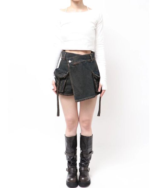 EMODA（エモダ） パンツ カーゴラップショートパンツ レディース