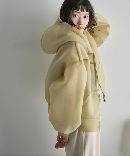 「THE YOn」 ブルゾン FREE イエロー レディース_画像4