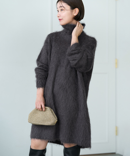 ★再値下げ★新品IENA イエナ 秋冬ワンピース IENA（イエナ） ニットワンピース - パープル レディース : ZOZOTOWN