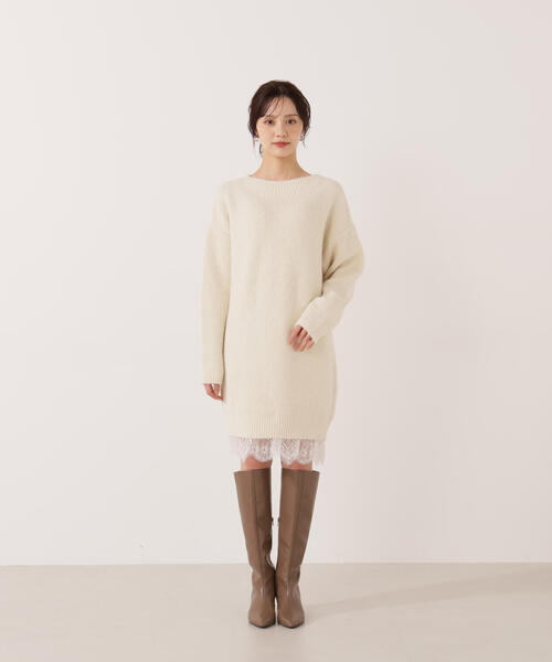 EDIT COLOGNE（エディットコロン） ワンピース 「E」レースレイヤード