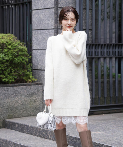 専用出品　にゃんさん　CHANEL アイボリー レース編み ミニワンピース 専用出品 にゃんさん CHANEL アイボリー レース編み ミニワンピース