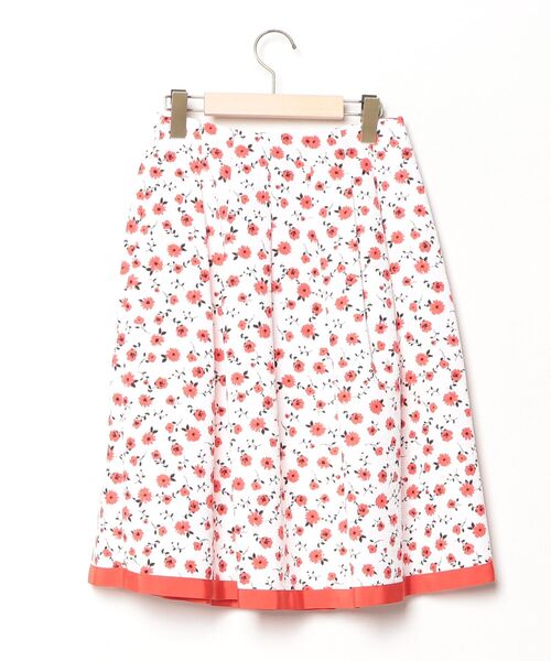 エムズグレイシー　フレアス花柄スカート38サイズ M'S GRACY（エムズグレイシー） 花柄フレアスカート 38 レッド