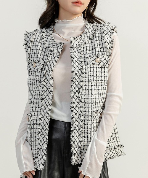 「DAY CLOSET」 ベスト S ブラック レディース_画像3