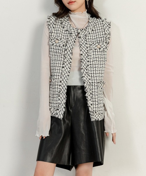 「DAY CLOSET」 ベスト S ブラック レディース_画像4