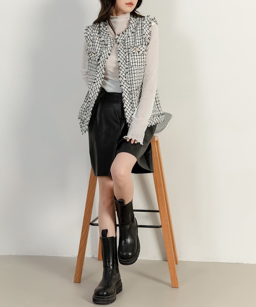 「DAY CLOSET」 ベスト S ブラック レディース_画像7