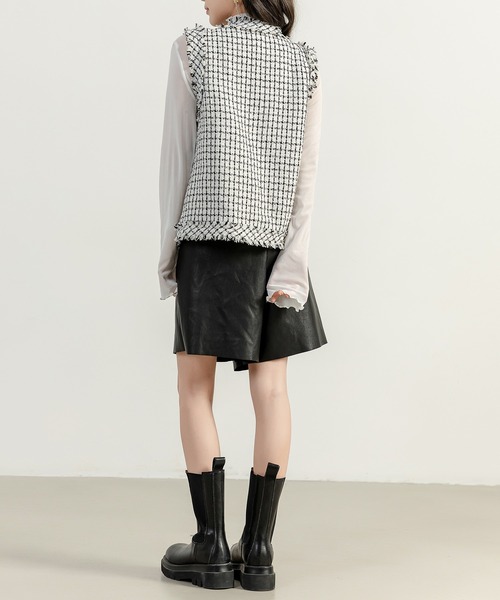 「DAY CLOSET」 ベスト S ブラック レディース_画像8