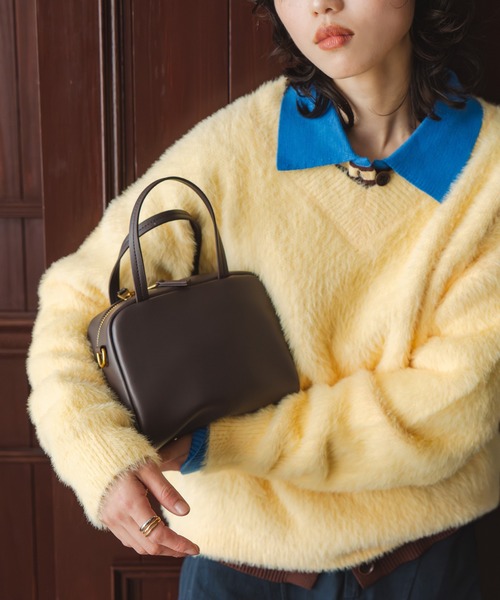 LA MARGE ボストンバッグ 「LA MARGE」「本革」スクエア レザー ミニ