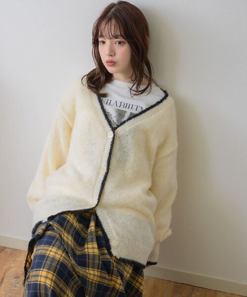 RETROGIRL（レトロガール） カーディガン バイカラーBIGカーデ
