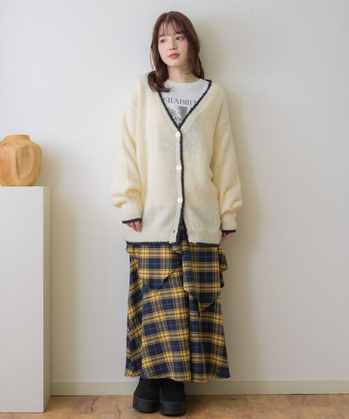 RETROGIRL（レトロガール） カーディガン バイカラーBIGカーデ