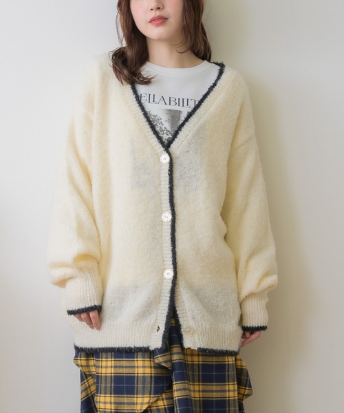 RETROGIRL（レトロガール） カーディガン バイカラーBIGカーデ