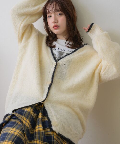 RETROGIRL（レトロガール） カーディガン バイカラーBIGカーデ