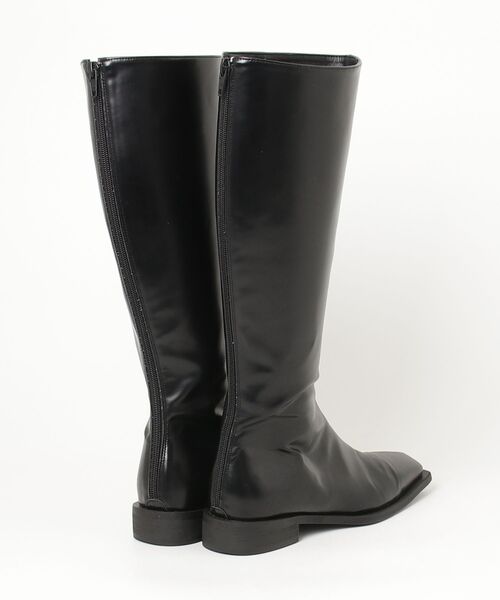 「by muni:r」 ロングブーツ 25.0cm ブラック レディース_画像2