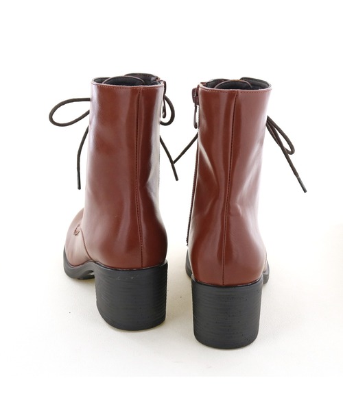 「byあしながおじさん」 ショートブーツ 24.0cm グレイッシュベージュ レディース_画像6