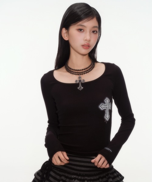 Silentand tシャツ cross tee long sleeve レディース : ZOZOTOWN