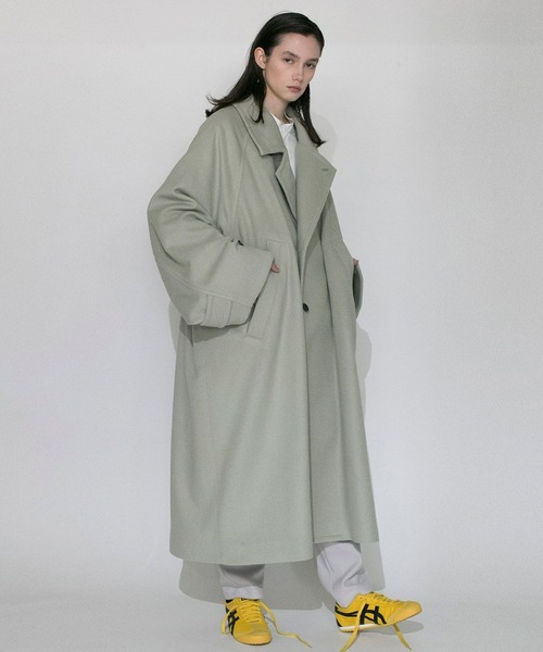 VOAAOV（ヴォアーブ） ステンカラーコート 0 ライトグリーン メンズ
