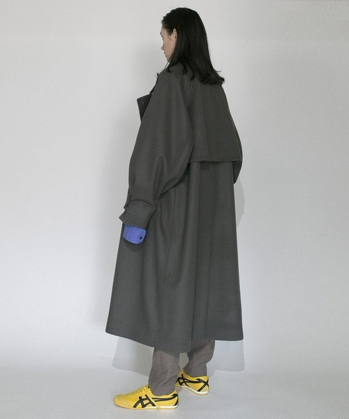 VOAAOV（ヴォアーブ） ステンカラーコート 0 ライトグリーン メンズ
