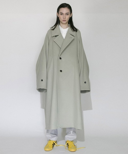 VOAAOV（ヴォアーブ） ステンカラーコート 0 ライトグリーン メンズ