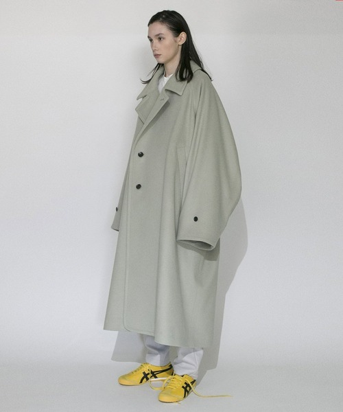 voaaov 22aw ステンカラーコート VOAAOV（ヴォアーブ） ステンカラーコート 0 ライトグリーン メンズ