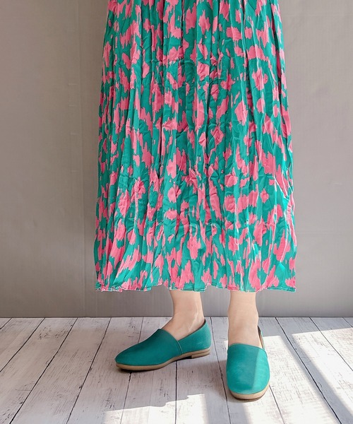 「Hina Day Green」 スリッポン 23.5cm グリーン レディース_画像5