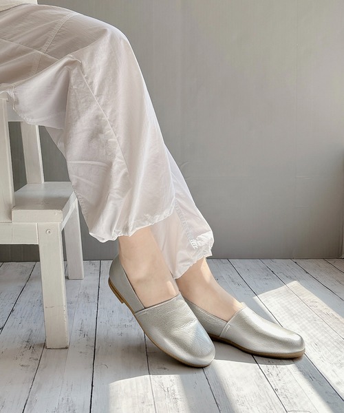 「Hina Day Green」 スリッポン 23.5cm グリーン レディース_画像6