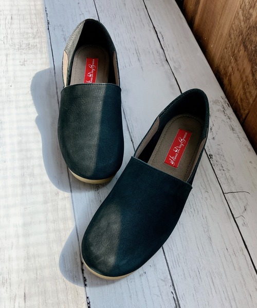 「Hina Day Green」 スリッポン 23.5cm グリーン レディース_画像8