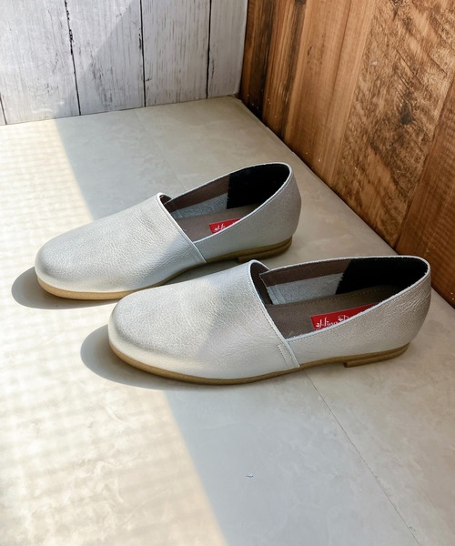 「Hina Day Green」 スリッポン 23.5cm グリーン レディース_画像9