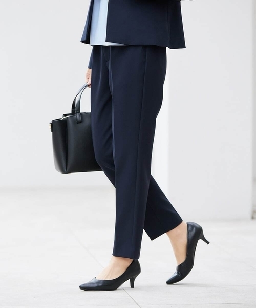 【NEW】アー・ヴェ・ヴェ（a．v．v）/【洗える/ストレッチ/セットアップ対応】ダブルクロステーパードパンツ a.v.v（アー・ヴェ・ヴェ） パンツ 「洗える/ストレッチ/セットアップ