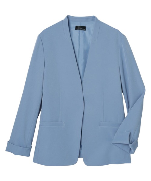 「RANAN」 ノーカラージャケット L ブラック レディース_画像6