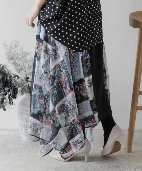 「iS ScoLar」 ロングスカート M ブラック レディース_画像3