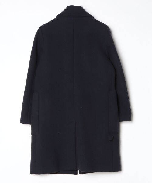 「1％」 チェスターコート M ネイビー レディース_画像2