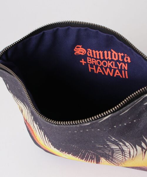 「Samudra」 クラッチバッグ - ネイビー レディース_画像4