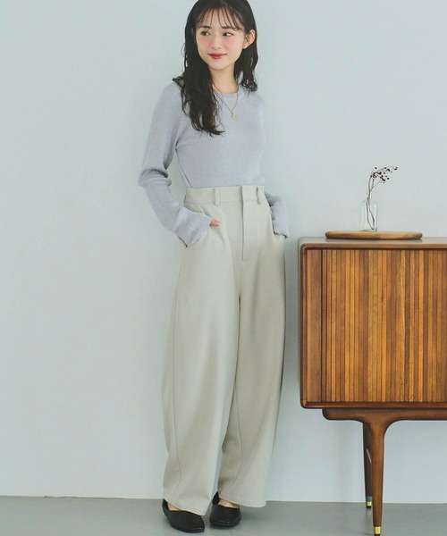「mil」 パンツ - ベージュ レディース_画像2