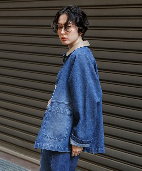 George's カバーオール レザーカラージャケット レディース : ZOZOTOWN