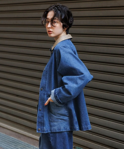 George's カバーオール レザーカラージャケット レディース : ZOZOTOWN