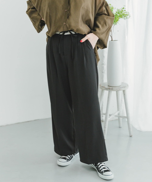 「ITEMS URBANRESEARCH」 パンツ FREE ブラック レディース_画像7