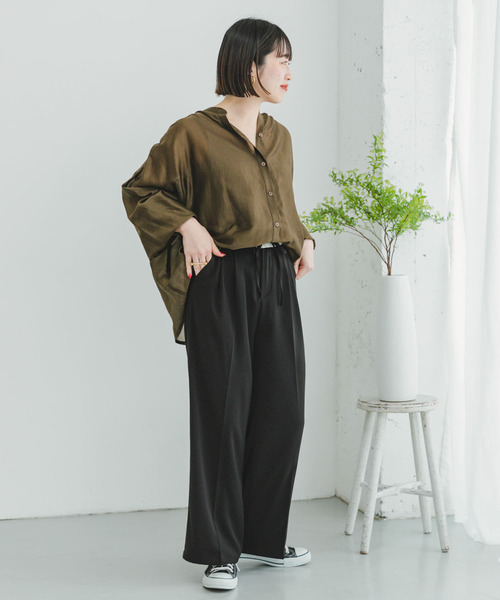 「ITEMS URBANRESEARCH」 パンツ FREE ブラック レディース_画像9