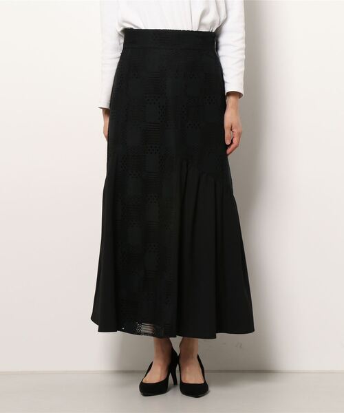 「BLUE LABEL CRESTBRIDGE」 フレアスカート 38 ホワイト レディース_画像2