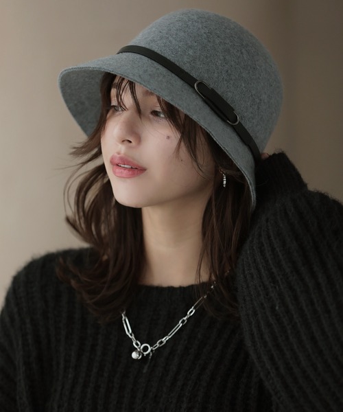 「Little＆More」 ハット FREE ワインレッド レディース_画像6