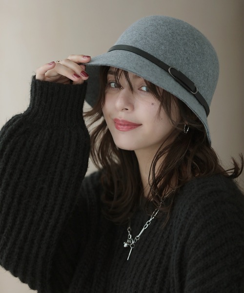 「Little＆More」 ハット FREE ワインレッド レディース_画像7