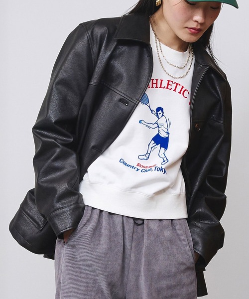 ROSE BUD（ローズバッド） ブルゾン アウター FAUX LEATHER JACKET