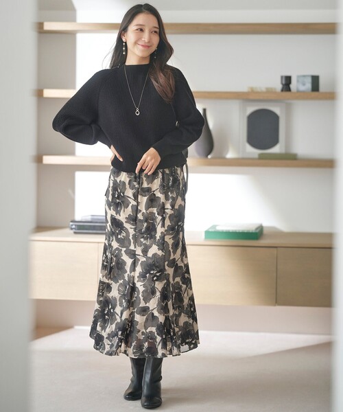 「ANY SIS」 フレアスカート 2 ベージュ レディース_画像6