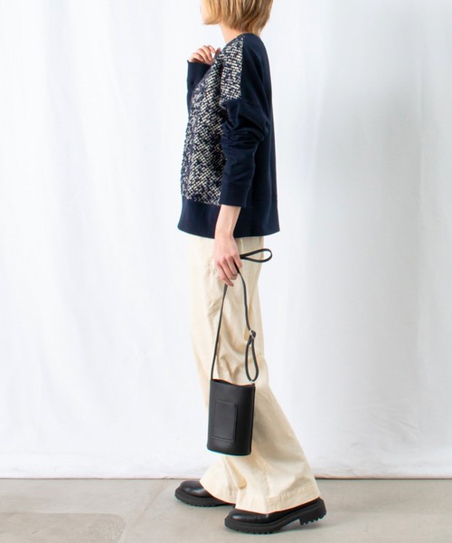 「malla」 スウェットカットソー FREE ネイビー レディース_画像6